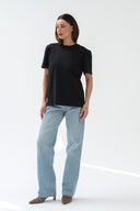 T-shirt damski, krótki rękaw, klasyczny krój