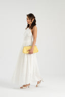 Bawełniana ażurowa sukienka FIORE z odkrytymi plecami