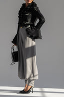 Koszula z falbanowym żabotem