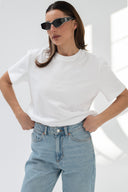 T-shirt damski, krótki rękaw, klasyczny krój