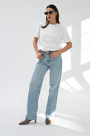 T-shirt damski, krótki rękaw, klasyczny krój