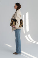Skórzana torebka Leopard Chic