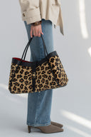Skórzana torebka Leopard Chic