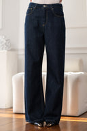 Jeansy granatowe Soft Dark Stright