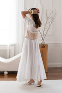 Bawełniana spódnica maxi z troczkiem