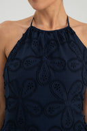 Bawełniana ażurowa sukienka FIORE z odkrytymi plecami