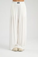 Białe szerokie spodnie Palazzo