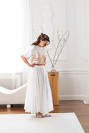 T-shirt Bianca & Pudrowy Top Lace Duo