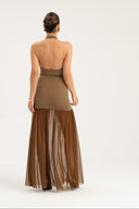 Sukienka maxi Muse z  transparentnym dołem